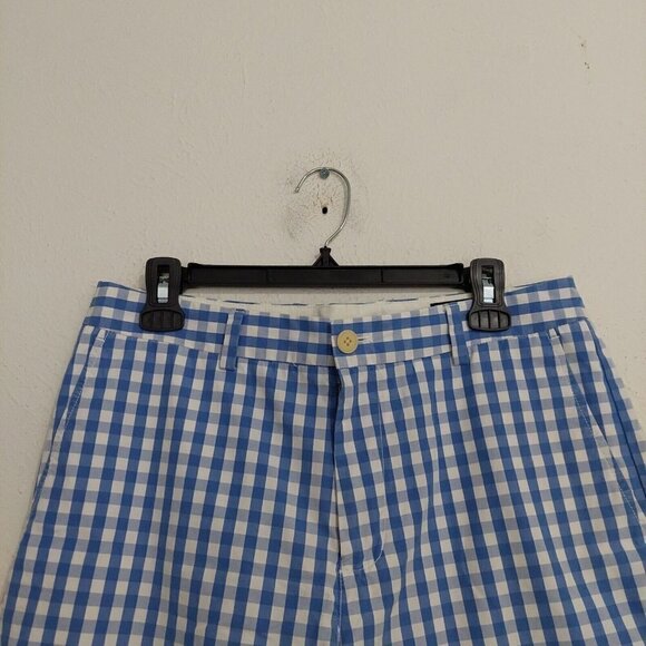 Vineyard Vines Breaker Shorts Men's Size 32 Blue Plaid Check Preppy Cotton Beach - Picture 2 of 6